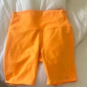 ALO Yoga Women's Orange Bike Shorts